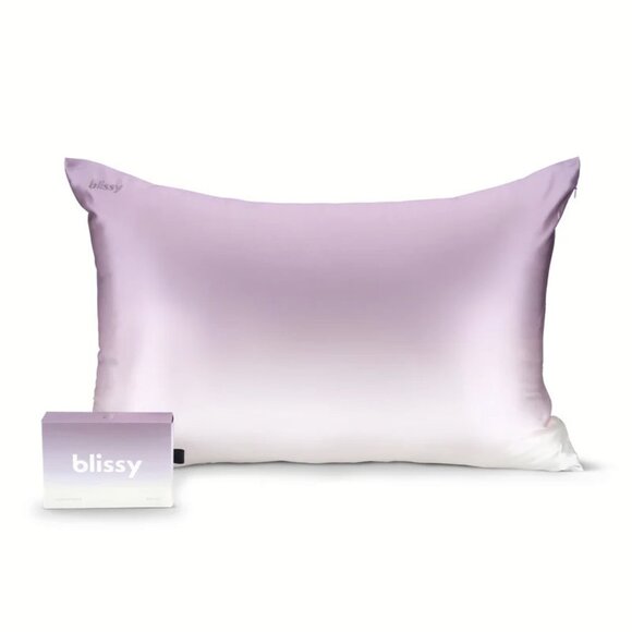 NEW Blissy Ombré Collection 100% Mulberry Silk Pillowcase - Lavender Ombre - Picture 7 of 8